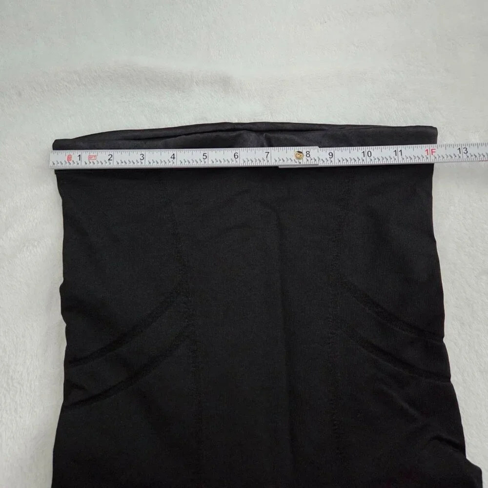 Spanx Shapewear XL Mid Thigh Shaper Slimmer & Shine High Waist Compression Black